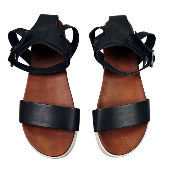 Maurices Hadly Black Ankle Strap Platform Sandals - Size 8 - Picture 2 of 6